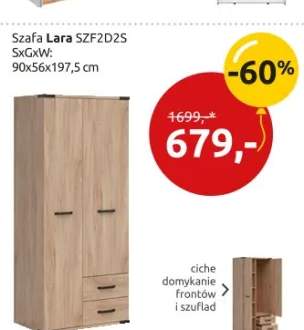 Szafa SZF2D2S SxGxW: 90x56x197,5 cm