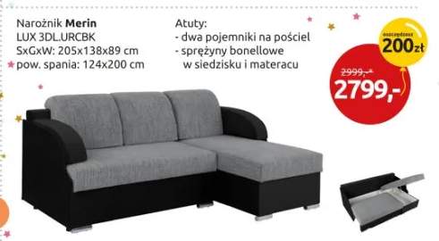 Narożnik Merin LUX 3DL.URCBK