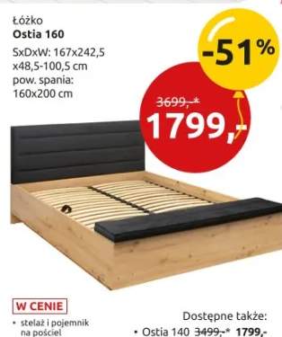 Łóżko Ostia 160