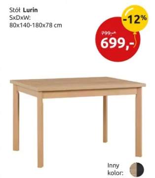 Stół SxDxW: 80x140-180x78 cm