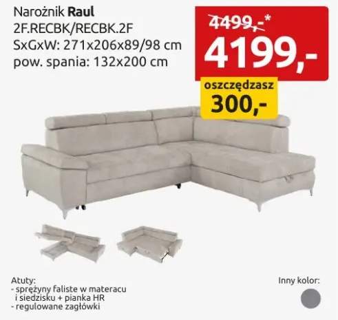 Narożnik Raul 2F.RECBK/RECBK.2F