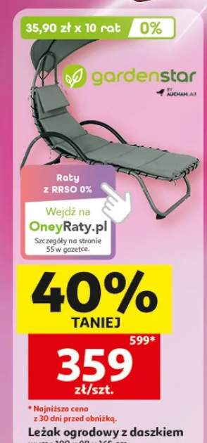 leżak ogrodowy