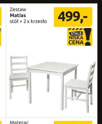Zestaw Matias stół + 2 krzesła